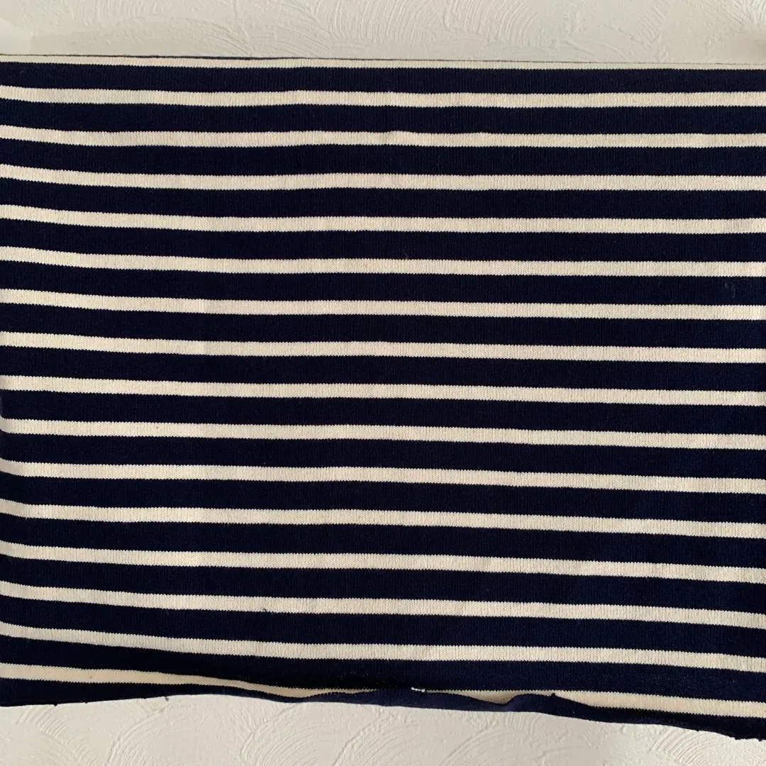 Thumbnail of Scrap fabric: Border (Navy x White), knit fabric