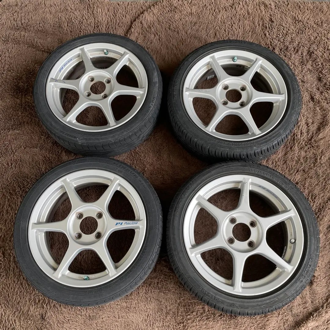 P1レーシング 114.3 4穴 7j 15インチ +45 希少品】バーディークラブ P1レーシング 15in 7J +45 PCD114.3 1