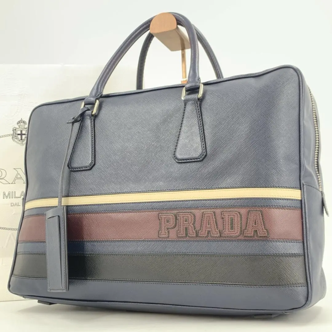 美品 Prada 商務包 公事包 Saffiano 皮革 VS0088 的縮圖