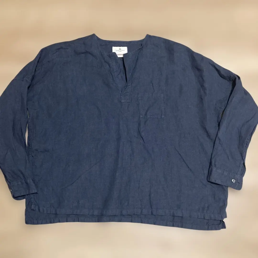 美品　オネット リネン 長袖ブラウス ゆったり オーバーサイズ 麻 　ポケット付 楽天市場】【SALE】【SALE】トップス ブラウス シャツ