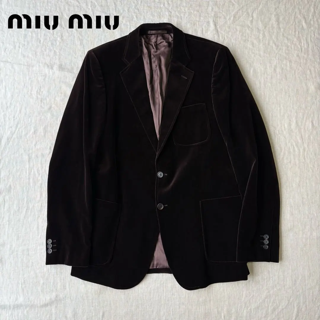 希少 miu miu コーデュロイ テーラードジャケット アーカイブ 46 2025年最新】MIU MIU メンズ テーラードジャケットの人気アイテム