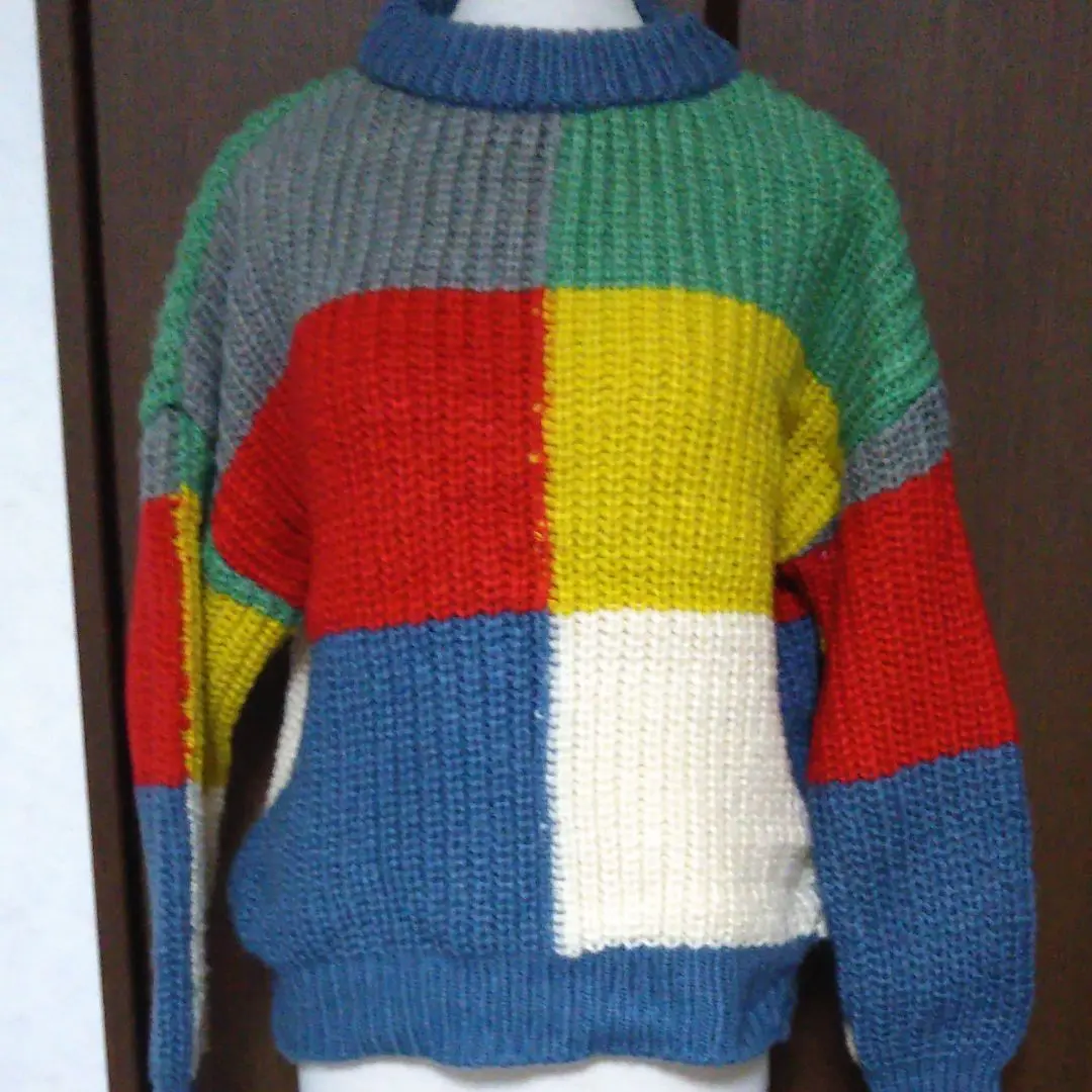 Thumbnail of Knitted colorful sweater