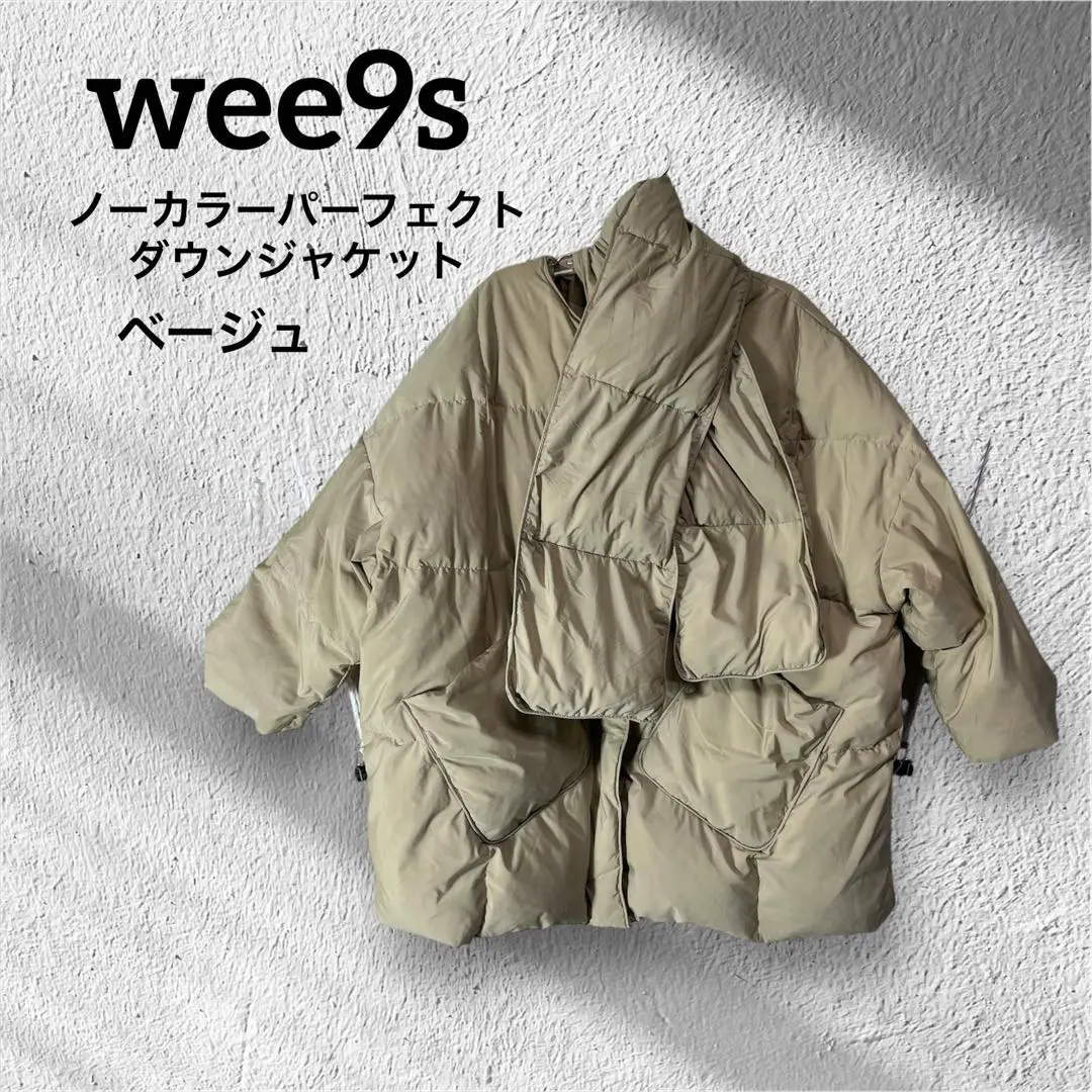 wee9s ダウンジャケット ベージュ perfect silhouette down coat muffler set / beige