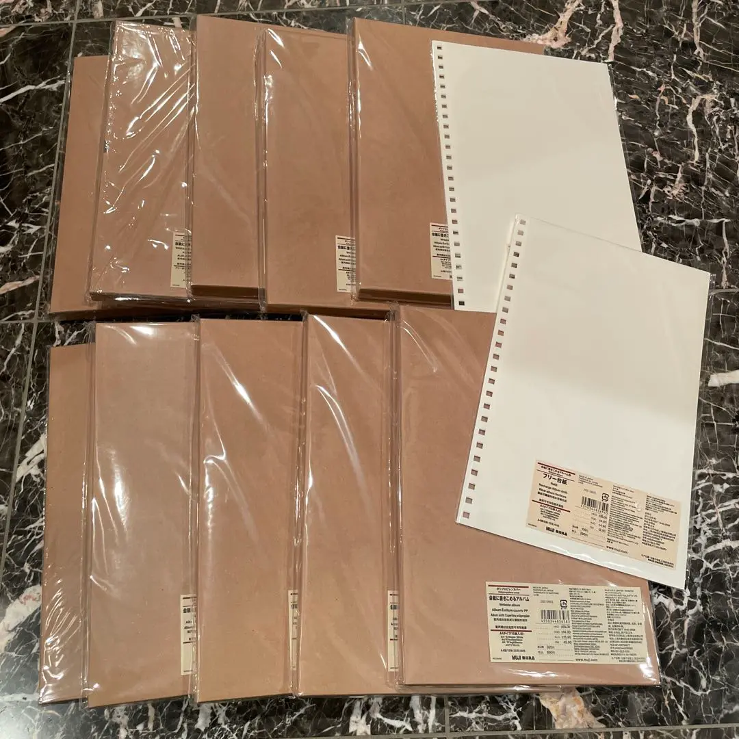 無印良品 台紙に書き込めるアルバム10冊➕フリー台紙2冊 台紙に書きこめるアルバム用フリー台紙 | 無印良品