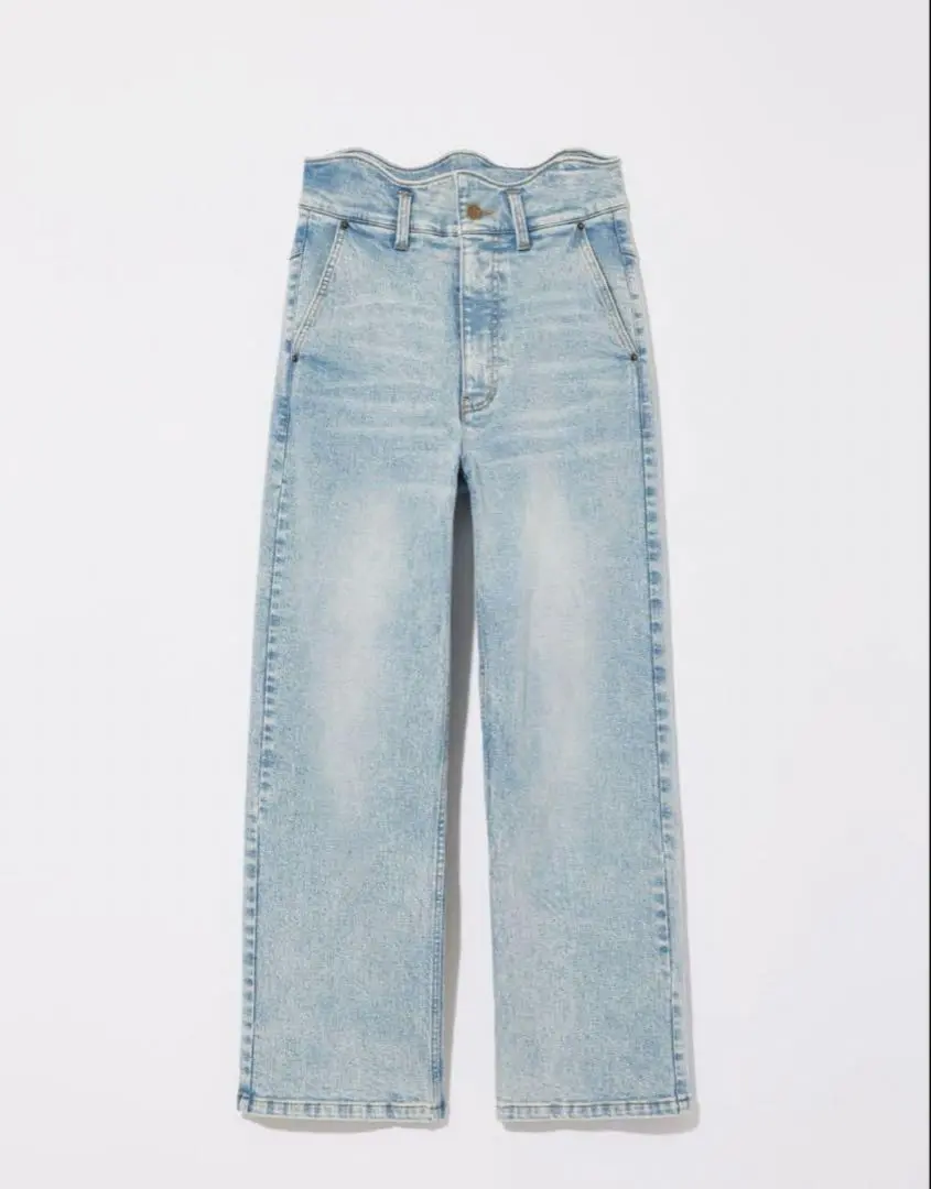 パンツ Eaphi RUFFLE DETAIL DENIM PANTS RUFFLE DETAIL DENIM PANTS