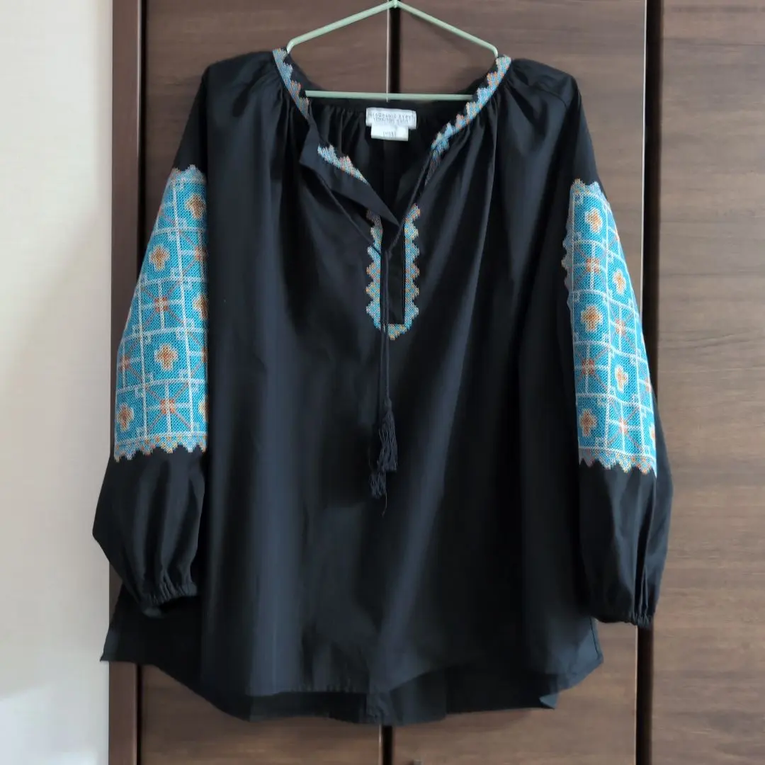 Thumbnail of CIAPANIC TYPY Embroidered Black Shirt - Now on Sale!