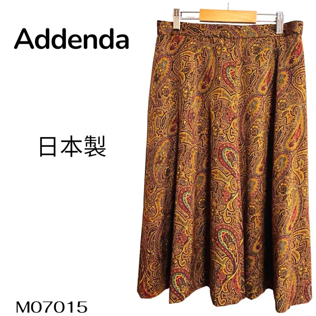 Thumbnail of ★Excellent Condition★ Addenda Renown Skirt Paisley Pattern All-over Print Made in Japan Knee Length