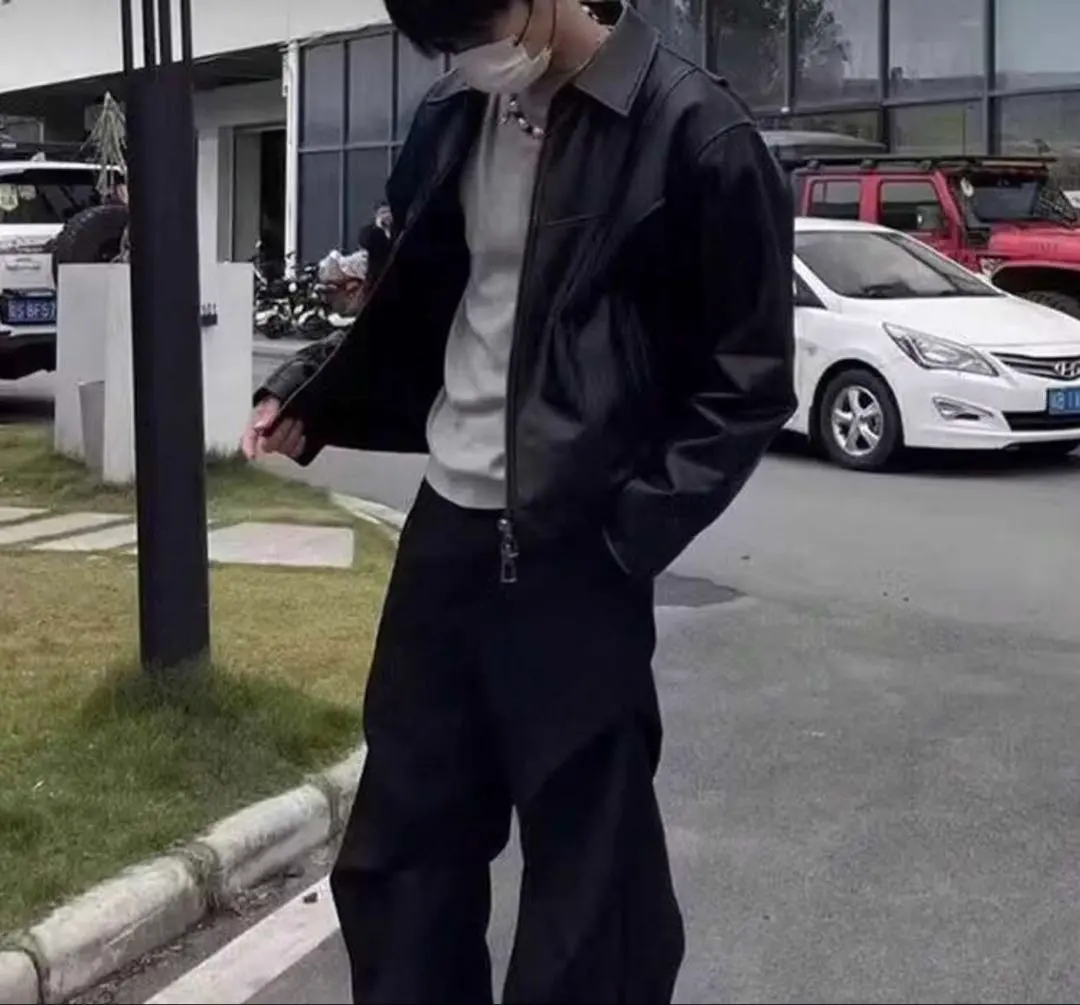 Thumbnail of Black leather jacket