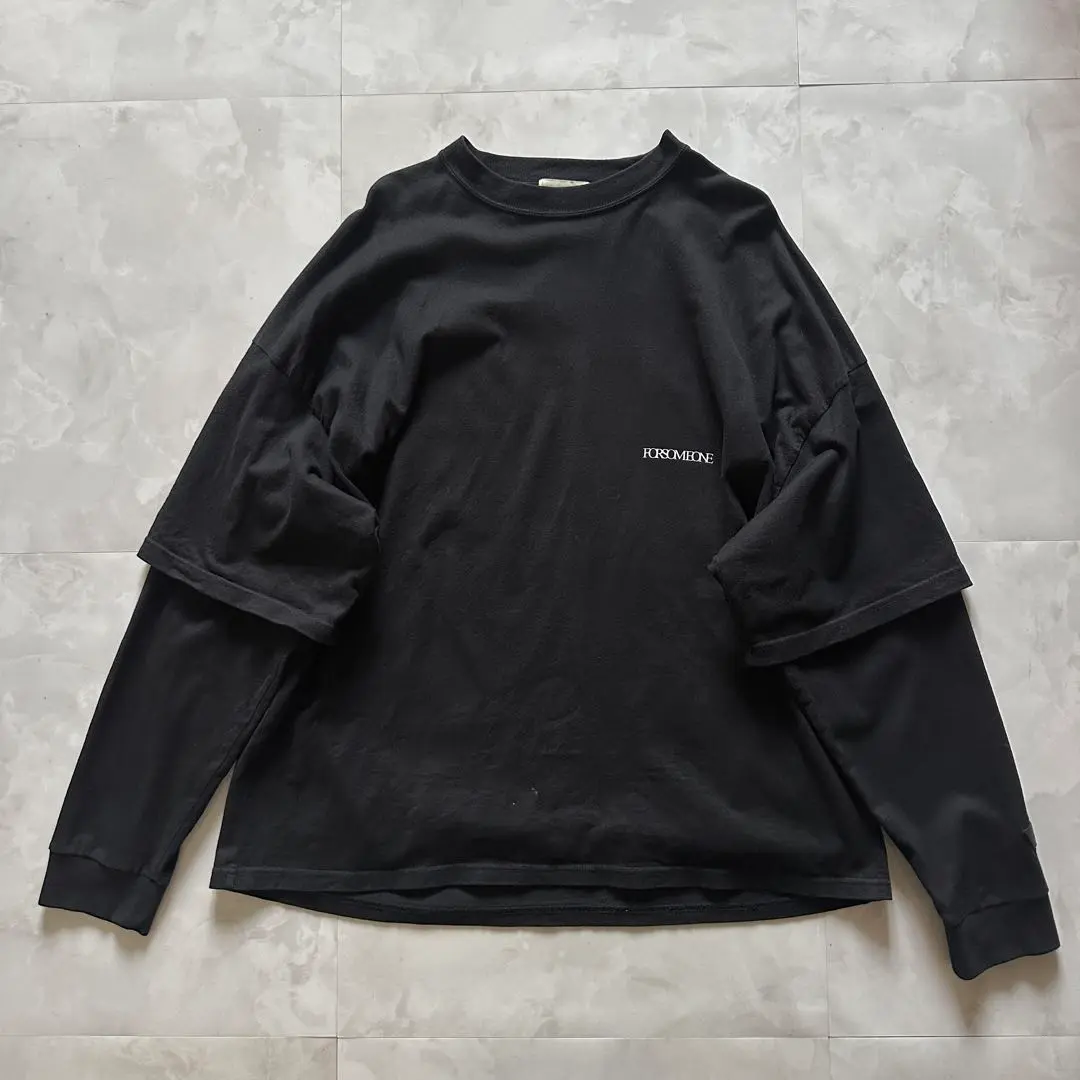 FORSOMEONE レイヤード ドッキング ロンT 長袖Tシャツ 48 FORSOMEONE】レイヤード ドッキング ロンT 長袖Tシャツ 48