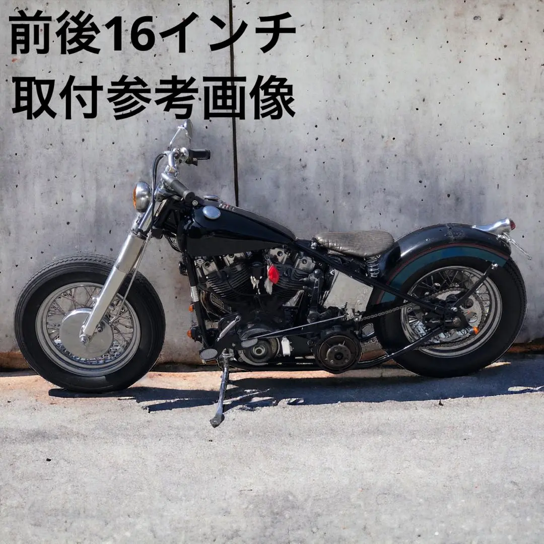 ハーレー　ショベル　16インチホイール　Firestone リプロタイヤ amberpiece_firestone13-1