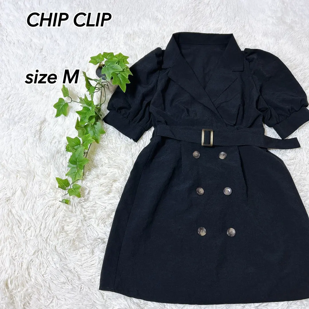 CHIP CLIP 夾子 尺寸M 黑色 薄款 短袖外套 的縮圖