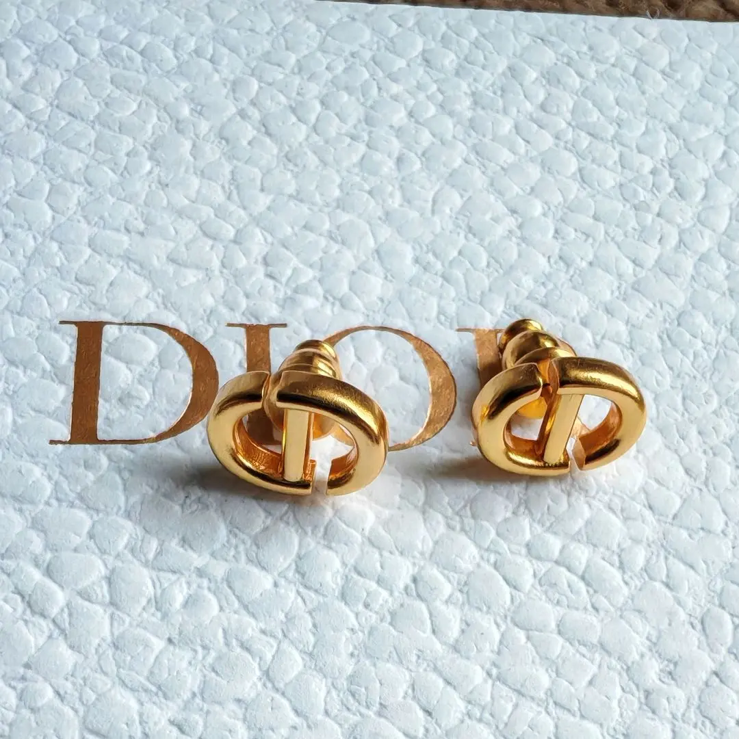 Thumbnail of Christian Dior Navy Stud Earrings