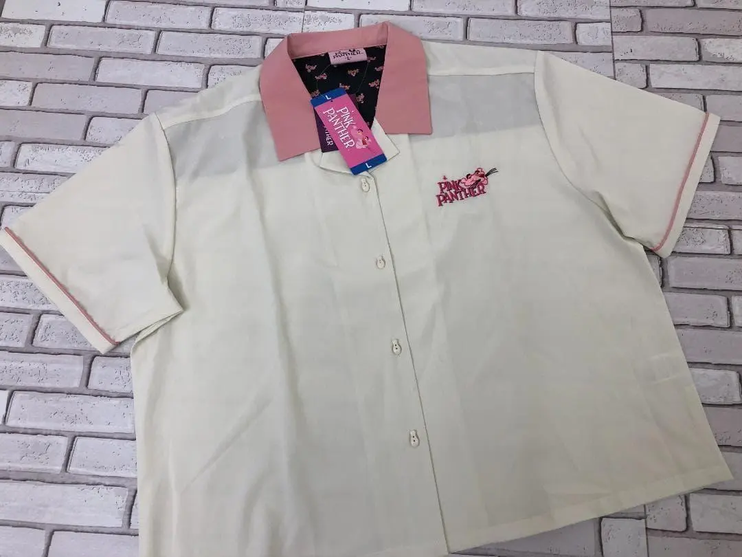 Thumbnail of AJ) Pink Panther Ladies Bowling Shirt, Size L