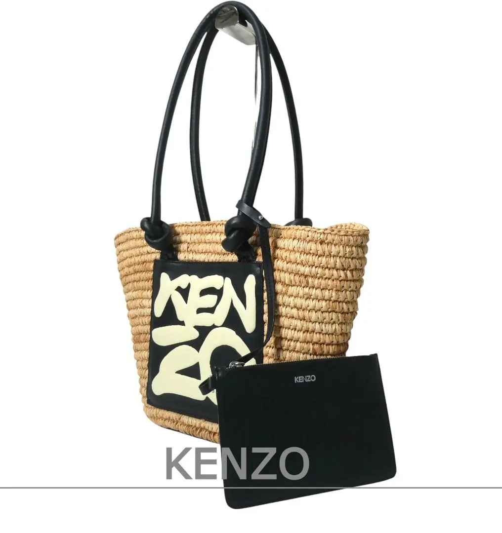 KENZO ケンゾー かごバッグ ベージュxオレンジ - 2021025F0014 KENZO ケンゾー かごバッグ - ベージュxオレンジ 【古着】【中古】