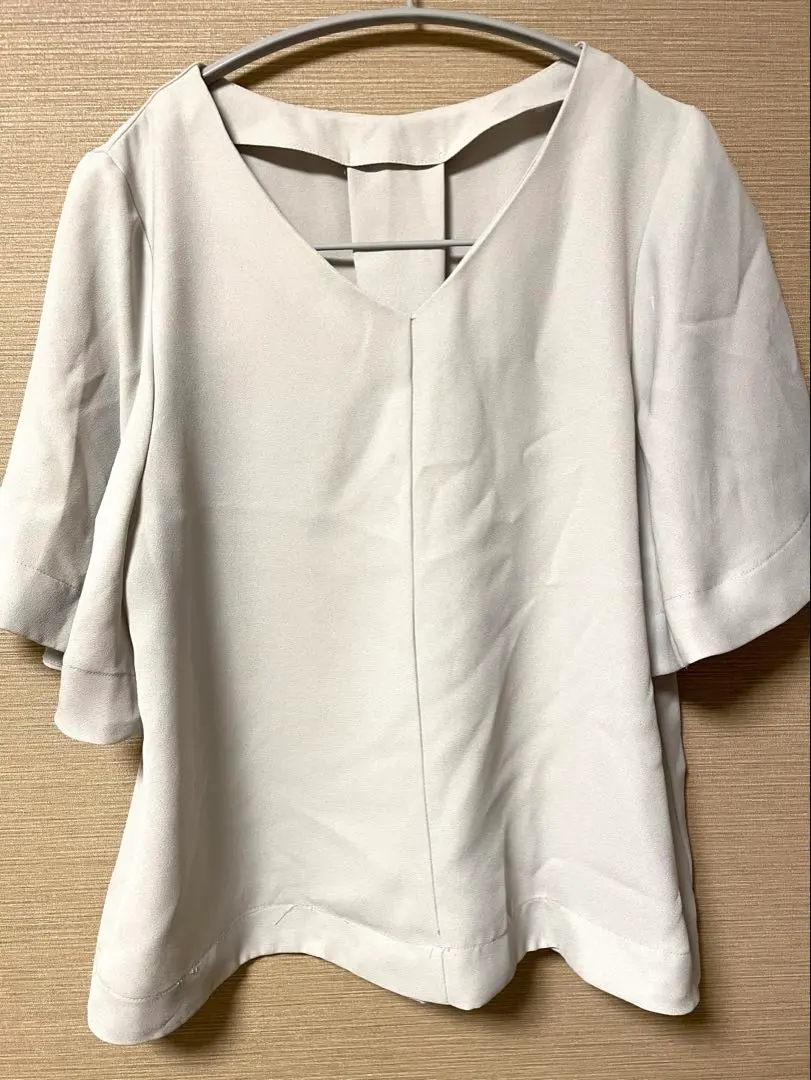 Thumbnail of GU V-neck short-sleeved blouse, green