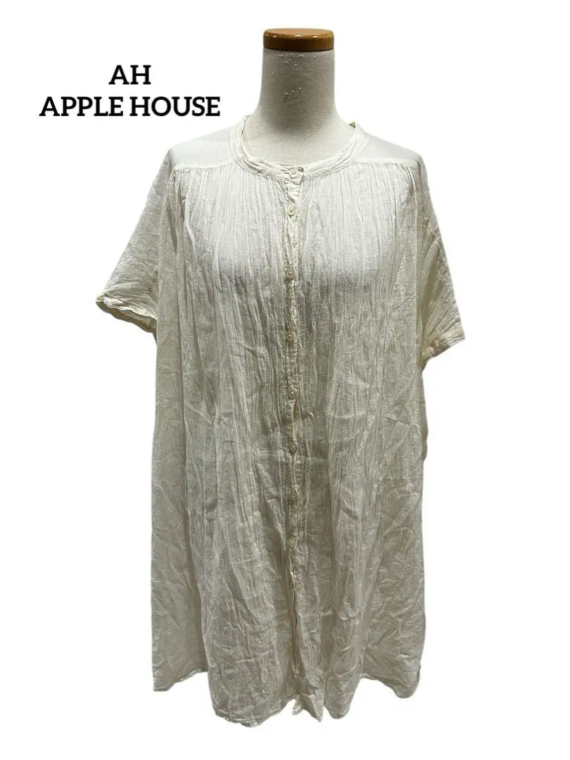【新品】APPLE HOUSE アップルハウス コットンガーゼワンピース 手染め 新品】APPLE HOUSE アップルハウス コットンガーゼワンピース 手