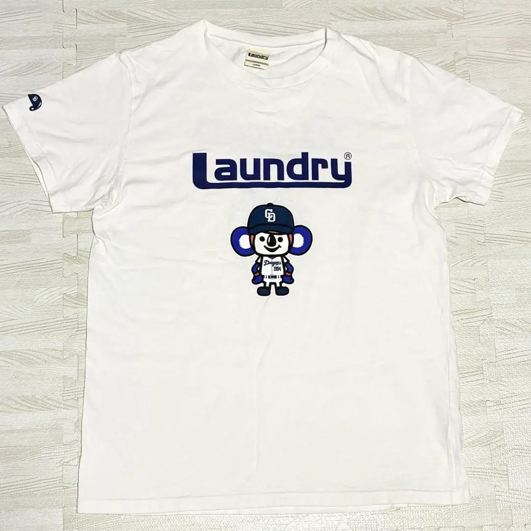 LAUNDRY×中日ドラゴンズ　コラボTシャツ　リメイク Laundry×中日ドラゴンズコラボTシャツ2024(S nocolor): 野球