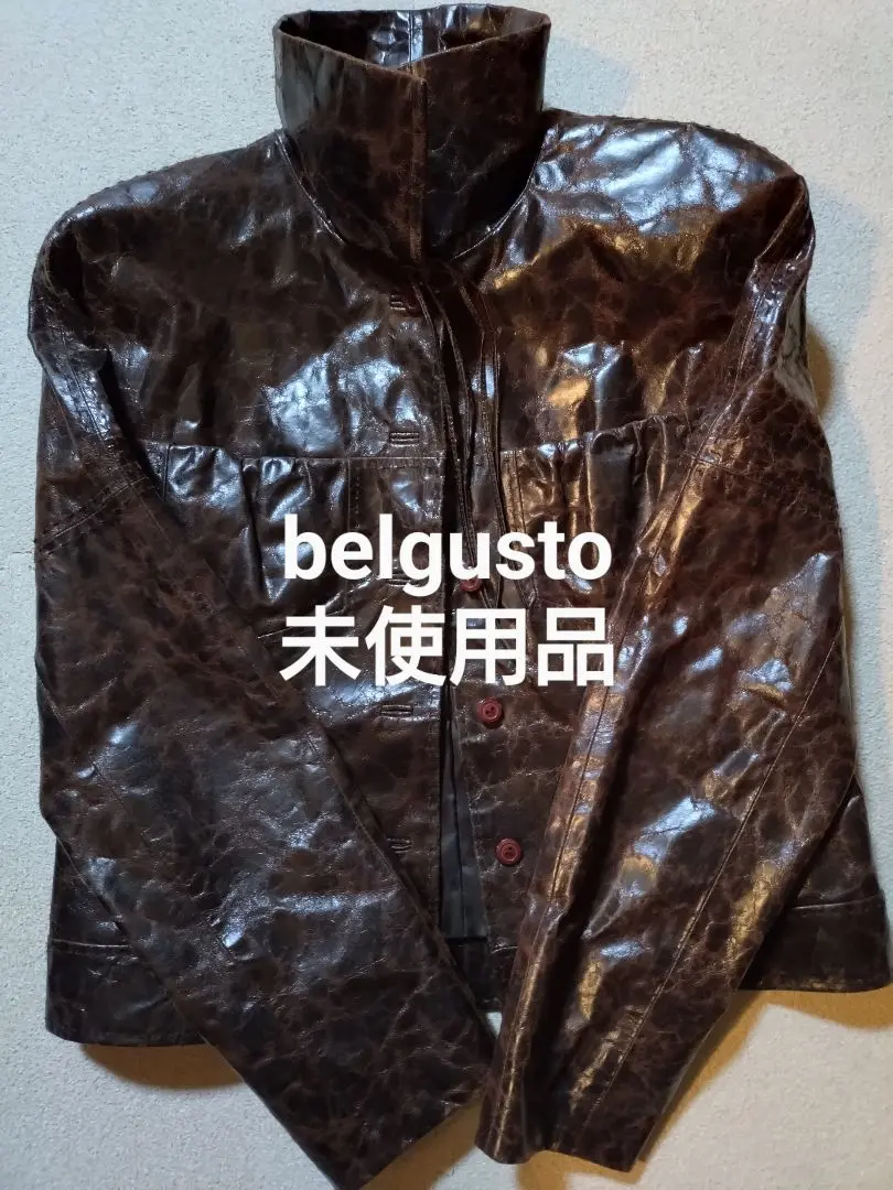 新品！bel gusto ベルグスト 黒 レザーコート 小川彰子さん監修 ベルテッドロングコート 黒【AOKI公式通販】