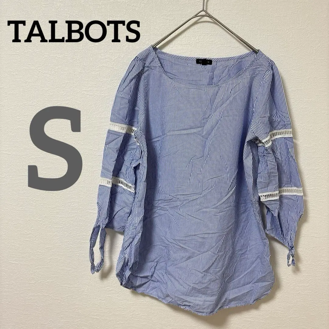 Thumbnail of TALBOTS 【S】 Shirt Blouse Striped Five-Sleeve Shirt Cute