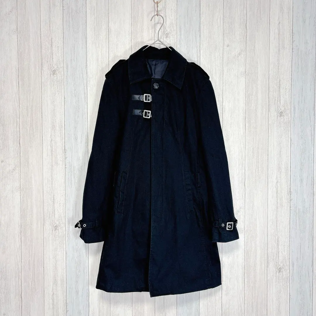 Thumbnail of BATSUSTUDIO Long Sleeve Trench Coat Outerwear, 100% Cotton, Black