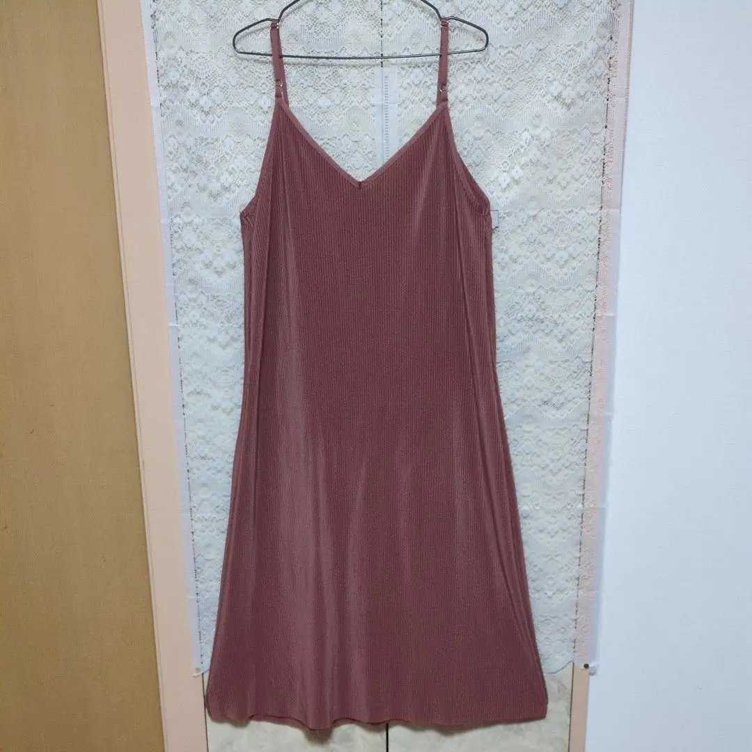 Thumbnail of Rib-knit rose pink cami dress