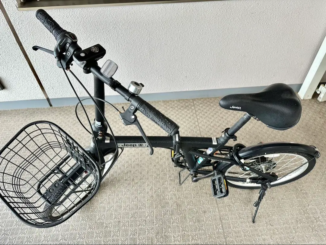 Jeep 折りたたみ自転車 バスケット付き Jeep - Jeep 折りたたみ自転 カゴ付きの通販 by ➸﻿ ʚ♡ɞ
