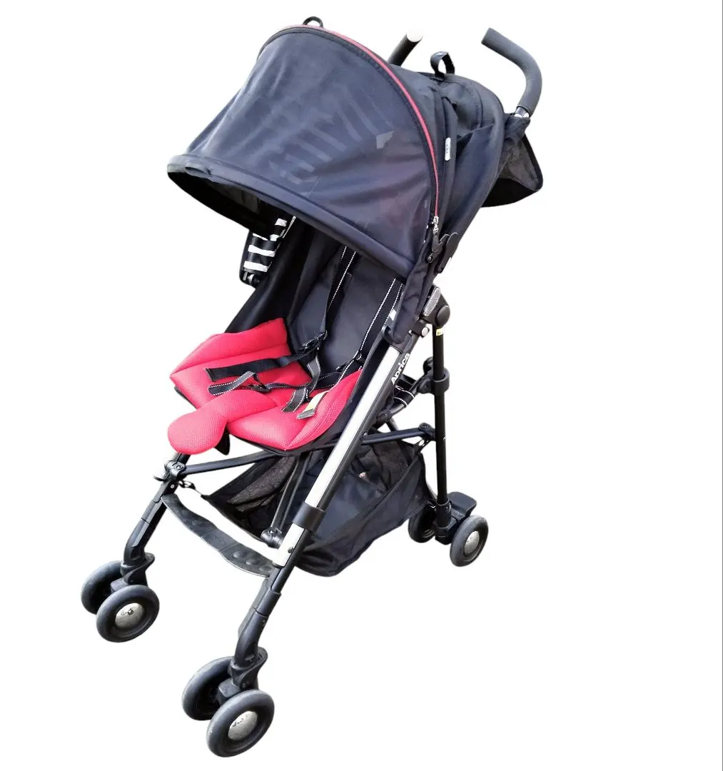 Thumbnail of Excellent condition Aprica stroller, lightweight, B-type, red and black, compact, foldable, both front-facing and rear-facing