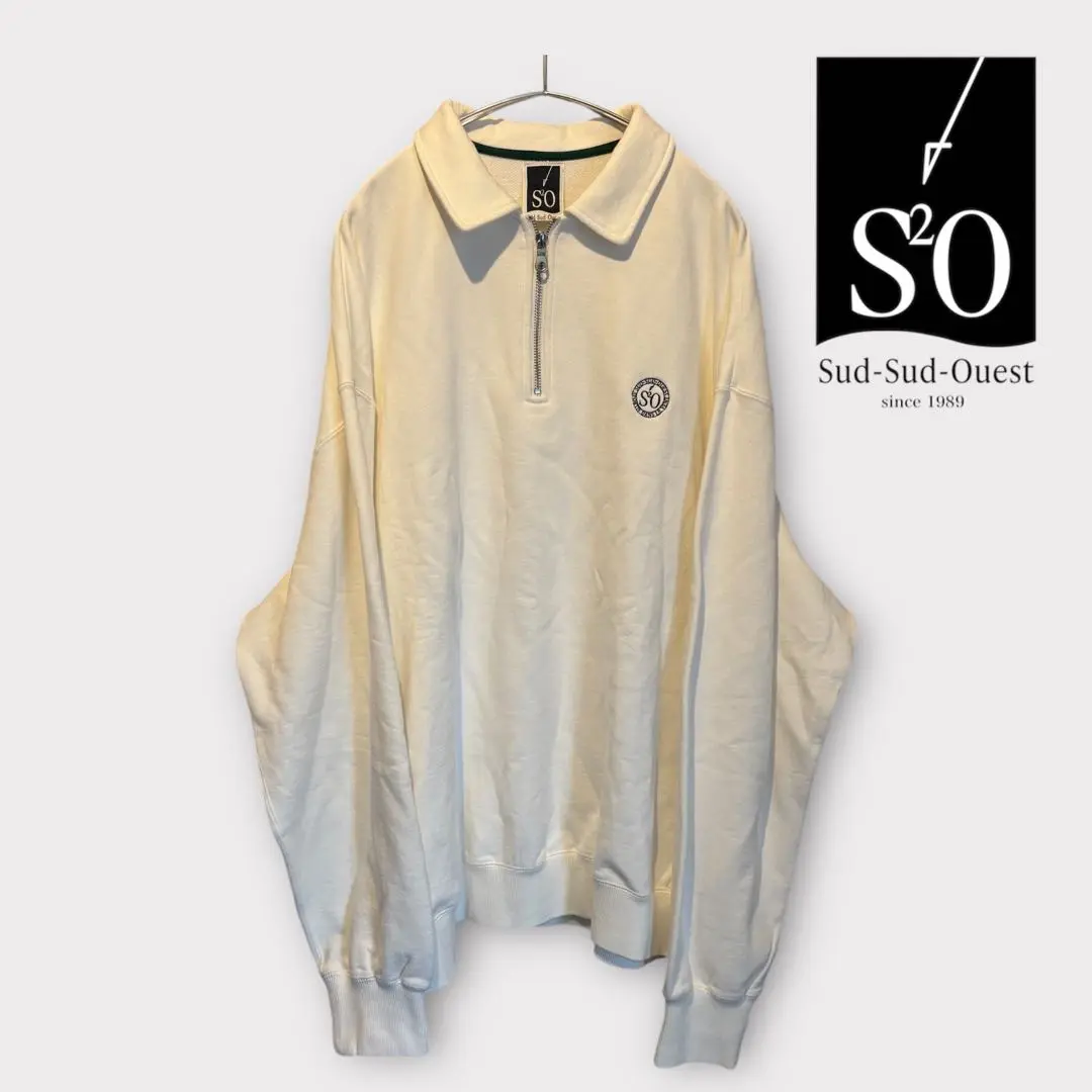 sud-sud-ouest S2O ハーフジップスウェット 日本製 ホワイトXL 2025年最新】sud sud ouestの人気アイテム - メルカリ