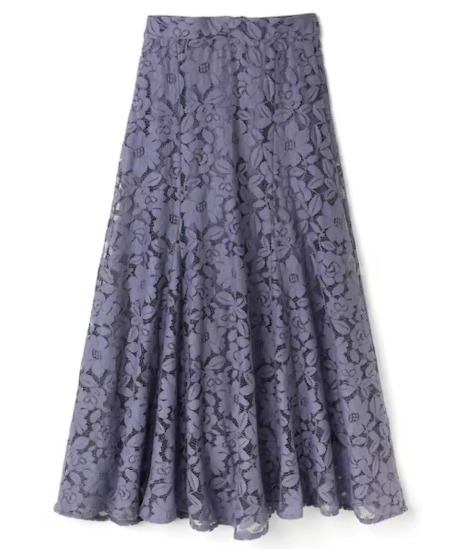 Thumbnail of GRL Airy Cut Floral Lace Skirt