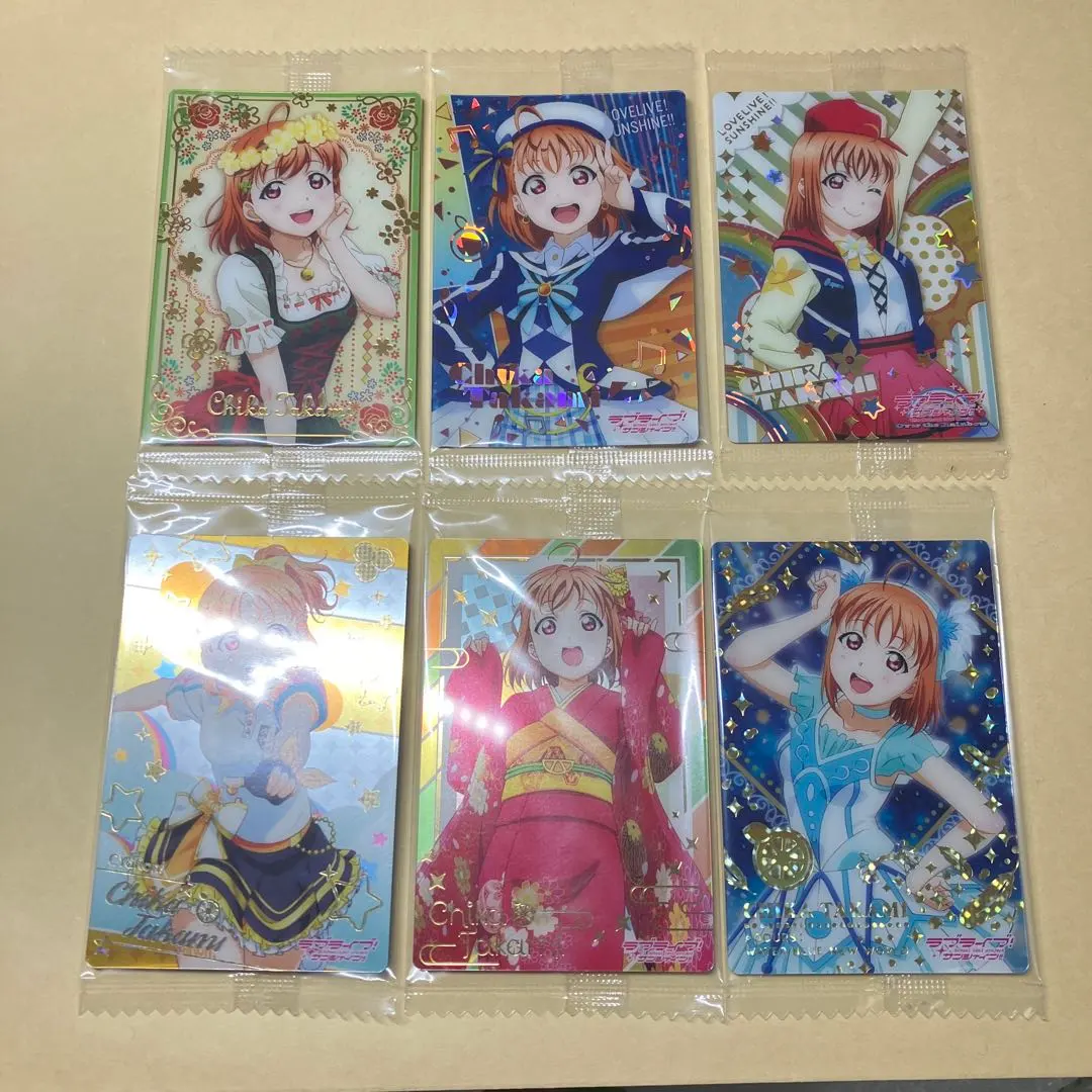 Thumbnail of Love Live! wafer card, Chika Takami, foil pressed