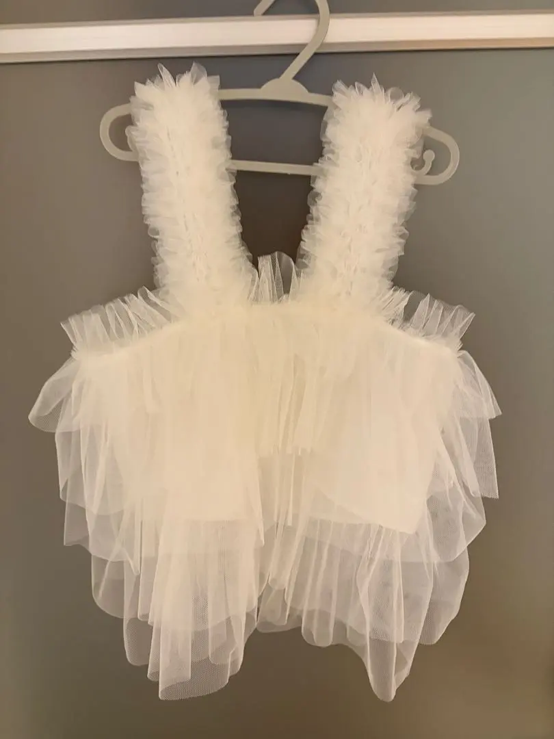 Thumbnail of [Excellent Condition] Size 90, Ships Today! ★ Shichigosan Tulle Hibif (Vest) - White