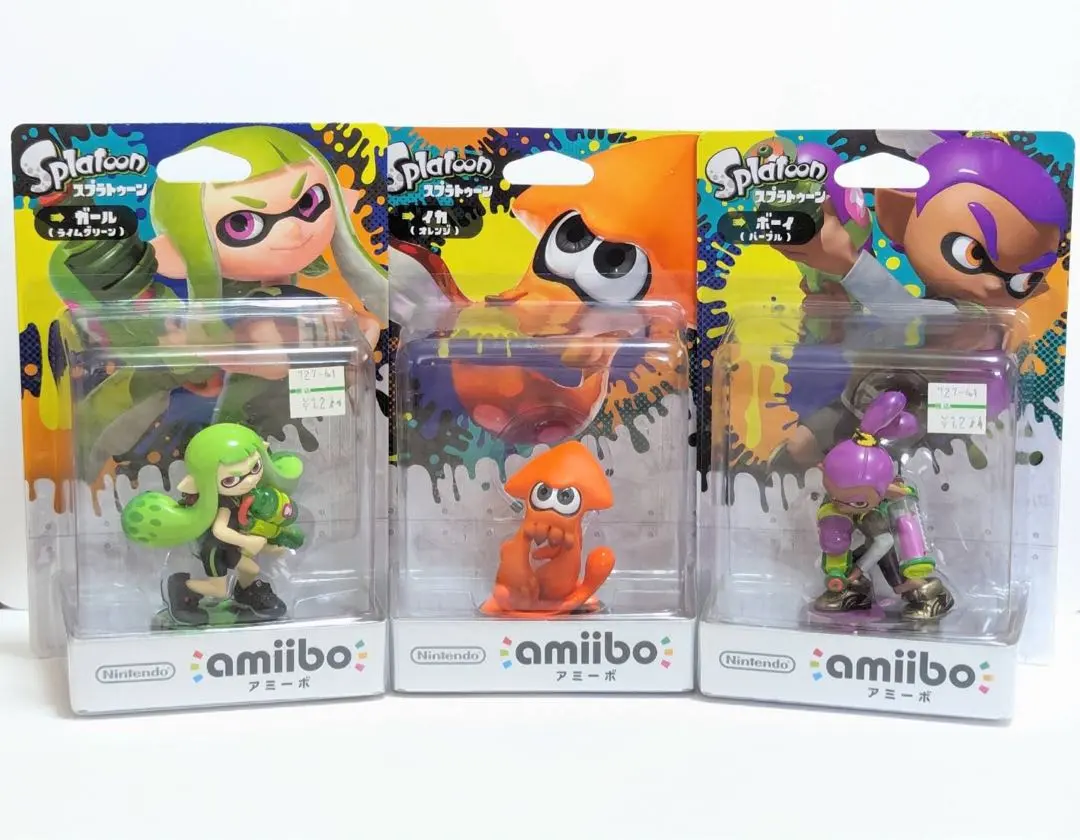［全新未開封品］斯普拉遁 限定配色 amiibo 3件組 的縮圖