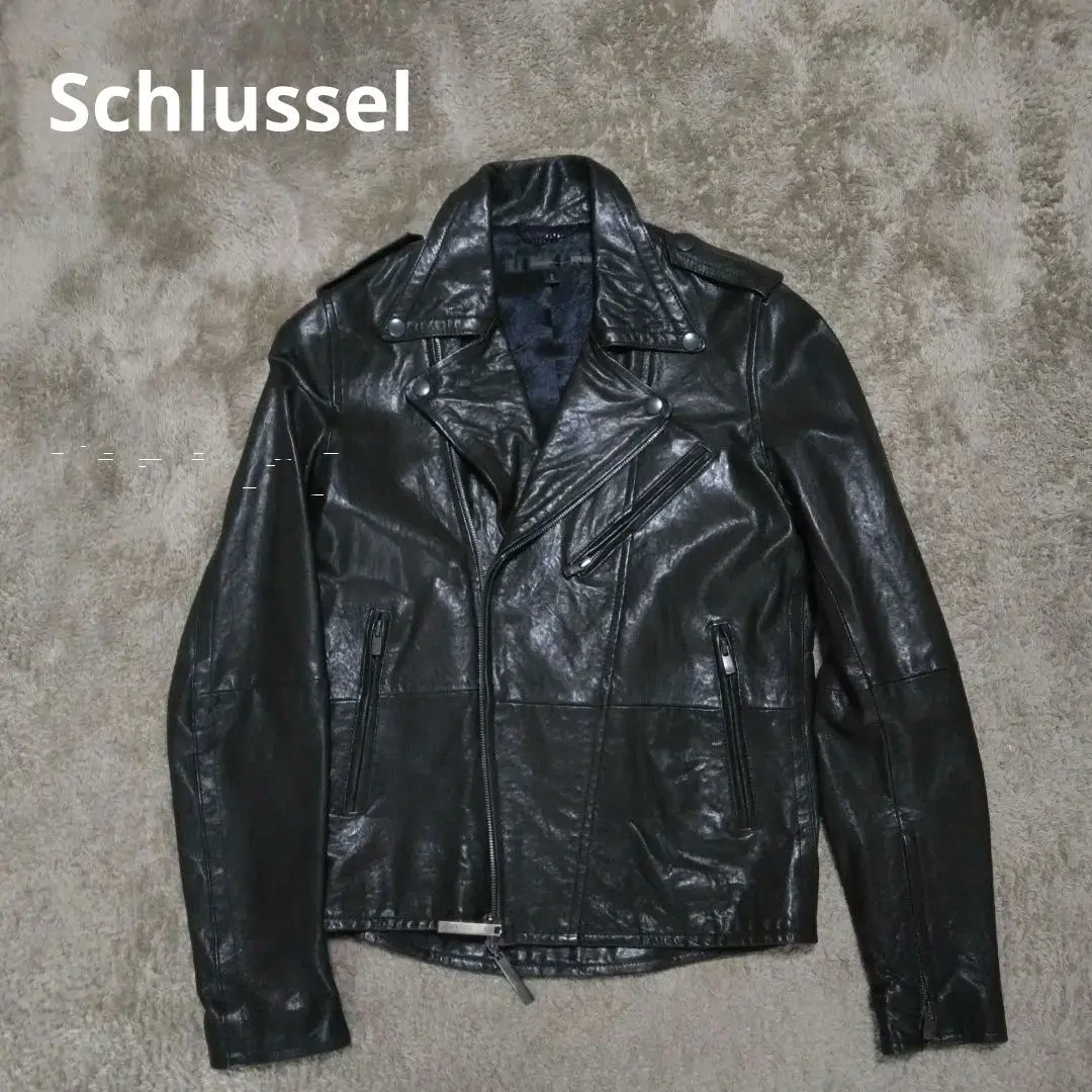 美品☆SCHLÜSSEL シュリセル ライダースジャケット L ブラック 2025年最新】シュリセル メンズ シングルライダースの人気