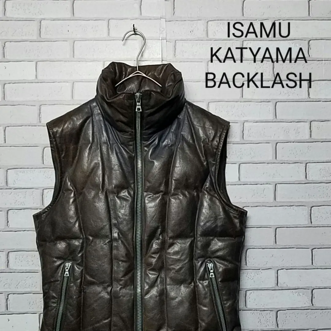 BACKLASH ダウンベスト サイズ3 黒 レザー ISAMUKATAYAMA BACKLASH (イサムカタヤマバックラッシュ