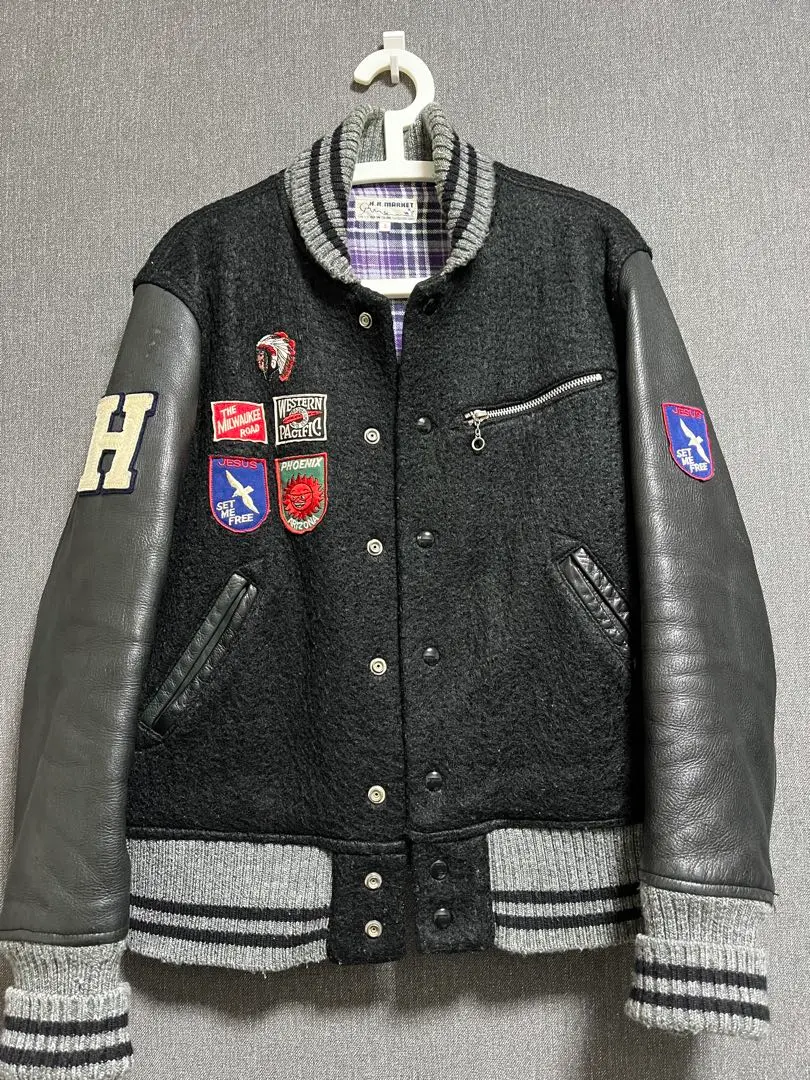 ハリウッドランチマーケット　スタジャン BLUE BLUE AWARD JACKET | HOLLYWOOD RANCH MARKET | ハリウッド