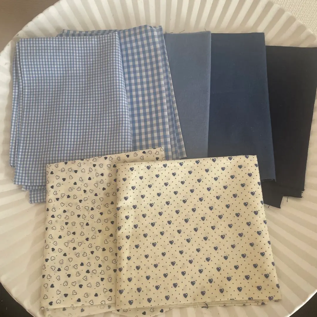 Thumbnail of Cotton Fabric Scrap Set [Blue Colors]