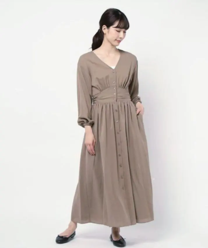 Thumbnail of SLOBE IENA Long Sleeve Gathered Dress