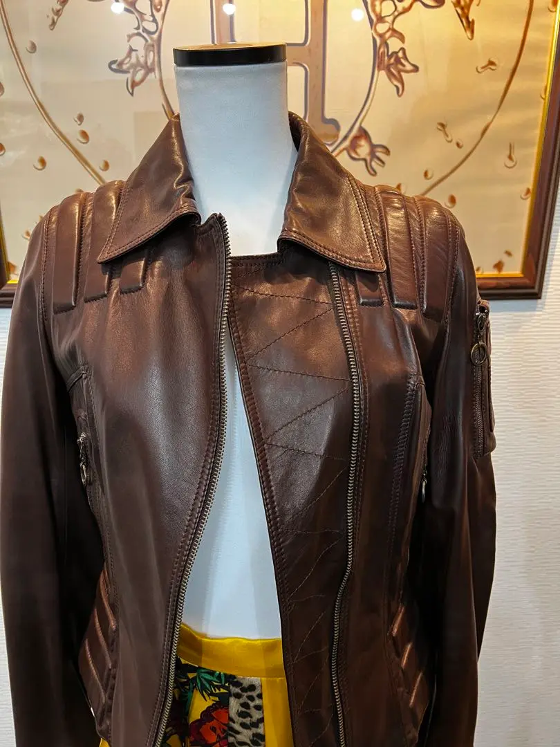 【美品】　シャルルジョルダン　希少！高級ラムレザージャケット　ヴィンテージ　黒 2025年最新】CHARLES JOURDAN レディース レザージャケット