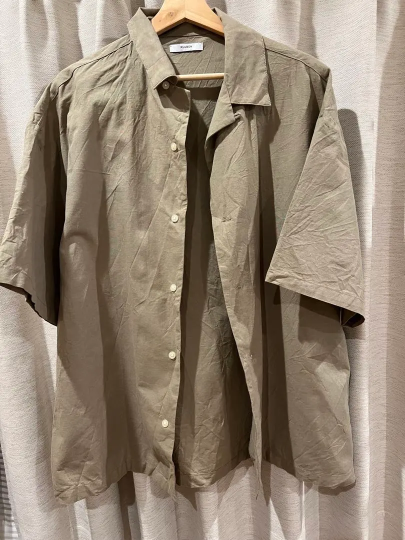 Thumbnail of RUUBON Short Sleeve Shirt Khaki M Open Collar Shirt