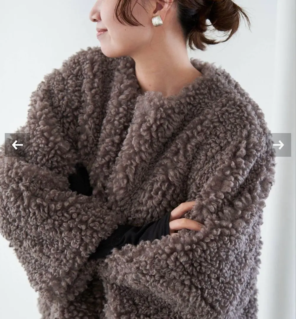 11/28まで！　IENA TISSAVEL ファーブルゾン　グレー　38サイズ m80962592155_1.jpg?1733293796