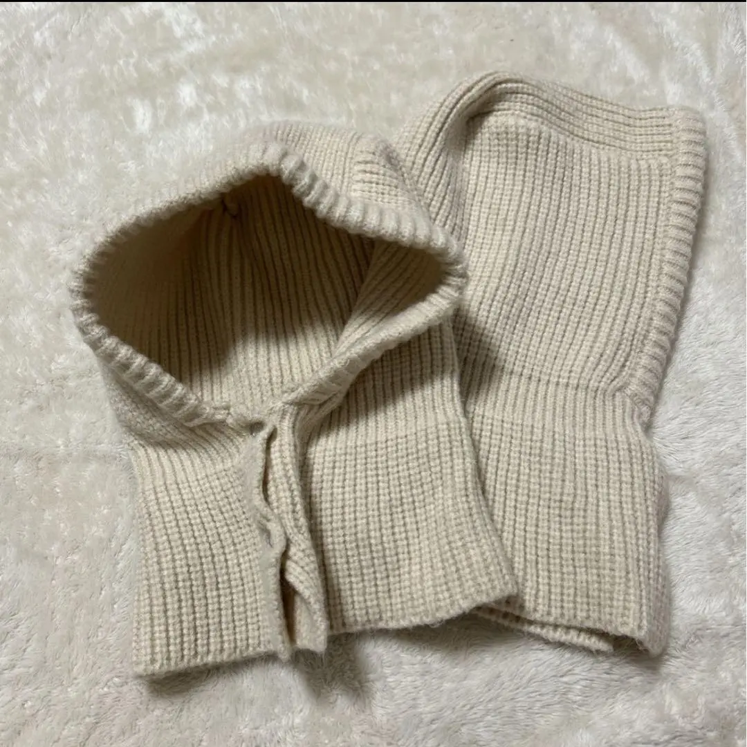 Thumbnail of Balaclava Set - Ivory, Beige - Free Size - Hood Style - See 3rd photo for fit