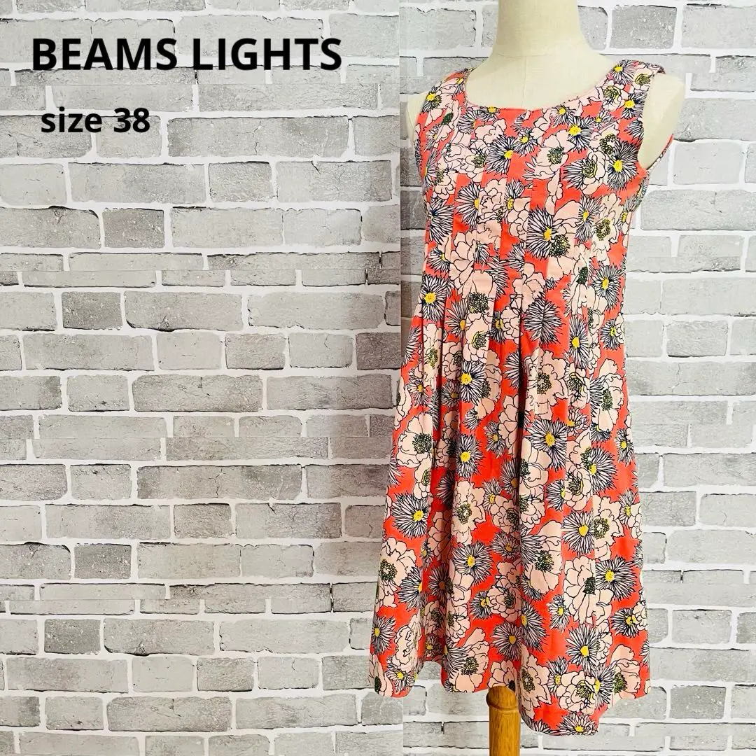 Thumbnail of BEAMS LIGHTS Floral Sleeveless Dress 【38】 Knee-length Orange a761