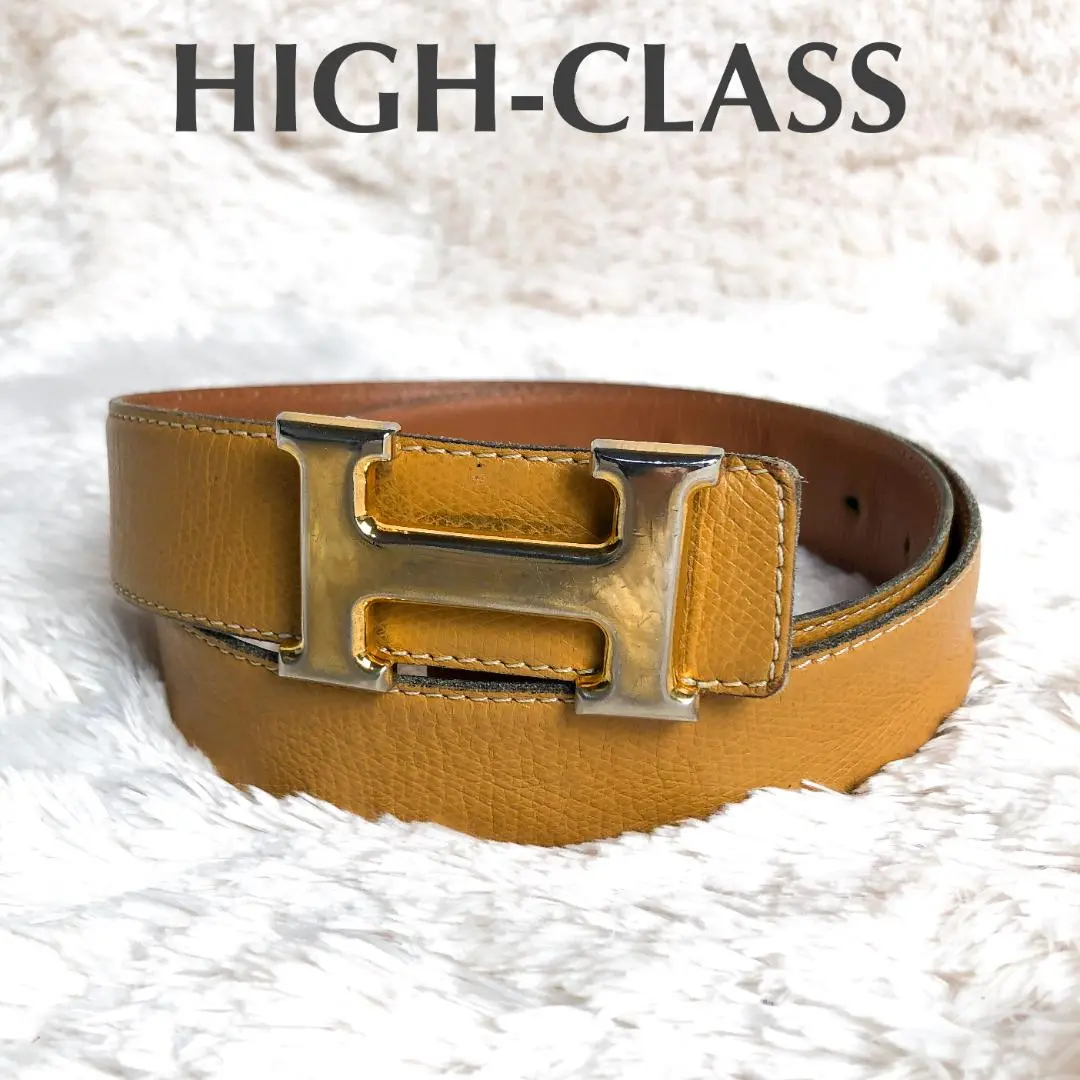ハイクラス　モスグリーン　レザーベルト 75/90 HIGH-CLASS ハイクラス モスグリーン レザーベルト 75/90 HIGH-CLASS在