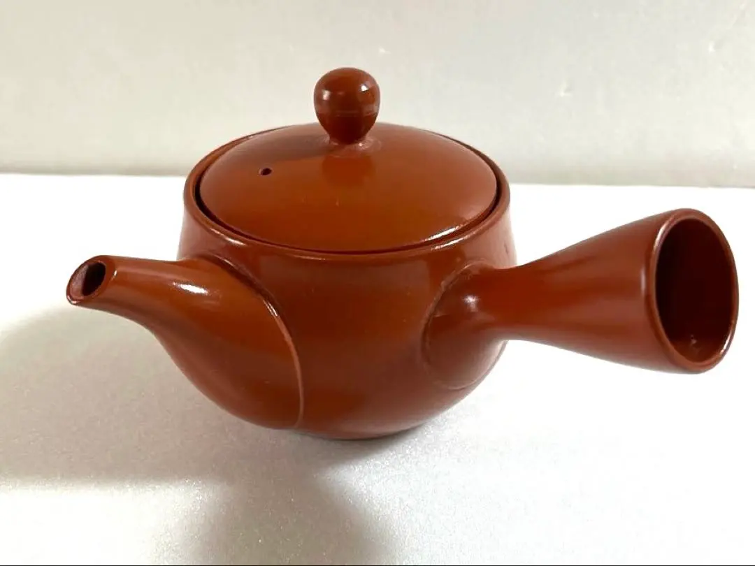 Thumbnail of Teapot, Brown, with Stainless Steel Tea Strainer