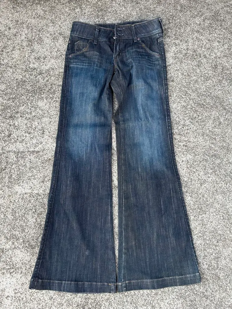 Thumbnail of Flare denim, y2k, navy, older brother style, Heisei era, grunge, opium