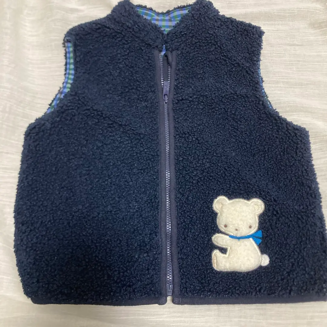 Thumbnail of Familiar Boa Vest Navy 100