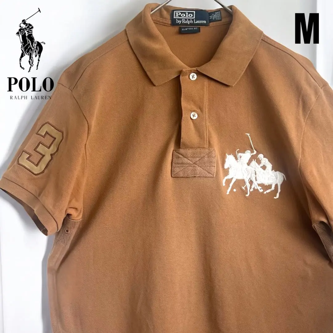 POLO Ralph Lauren 半袖ポロシャツ ラガーシャツ Wポニー 希少 国内正規品 POLO ポロバイラルフローレン 刺繍 ビッグ