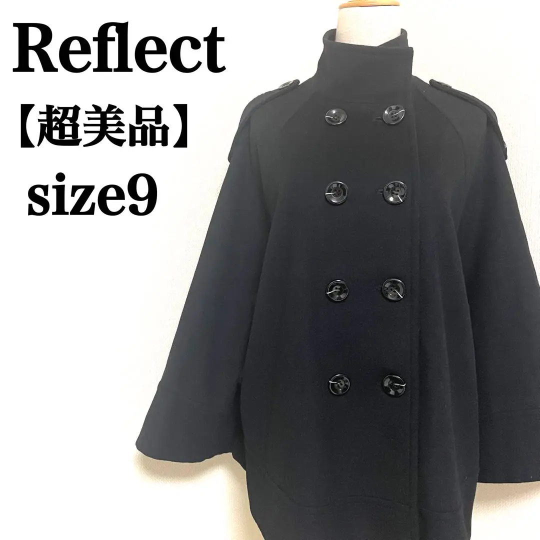 【超美品】リフレクト　ウール×カシミヤポンチョケープコート 2025年最新】ReFLEcT カラー：ブラック系 ポンチョ・ケープ