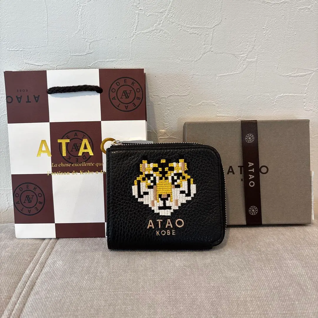 ATAO トラ刺繍 コインケース ブラック ATAO トラ刺繍 コインケース ブラック（アタオランド | ショップ