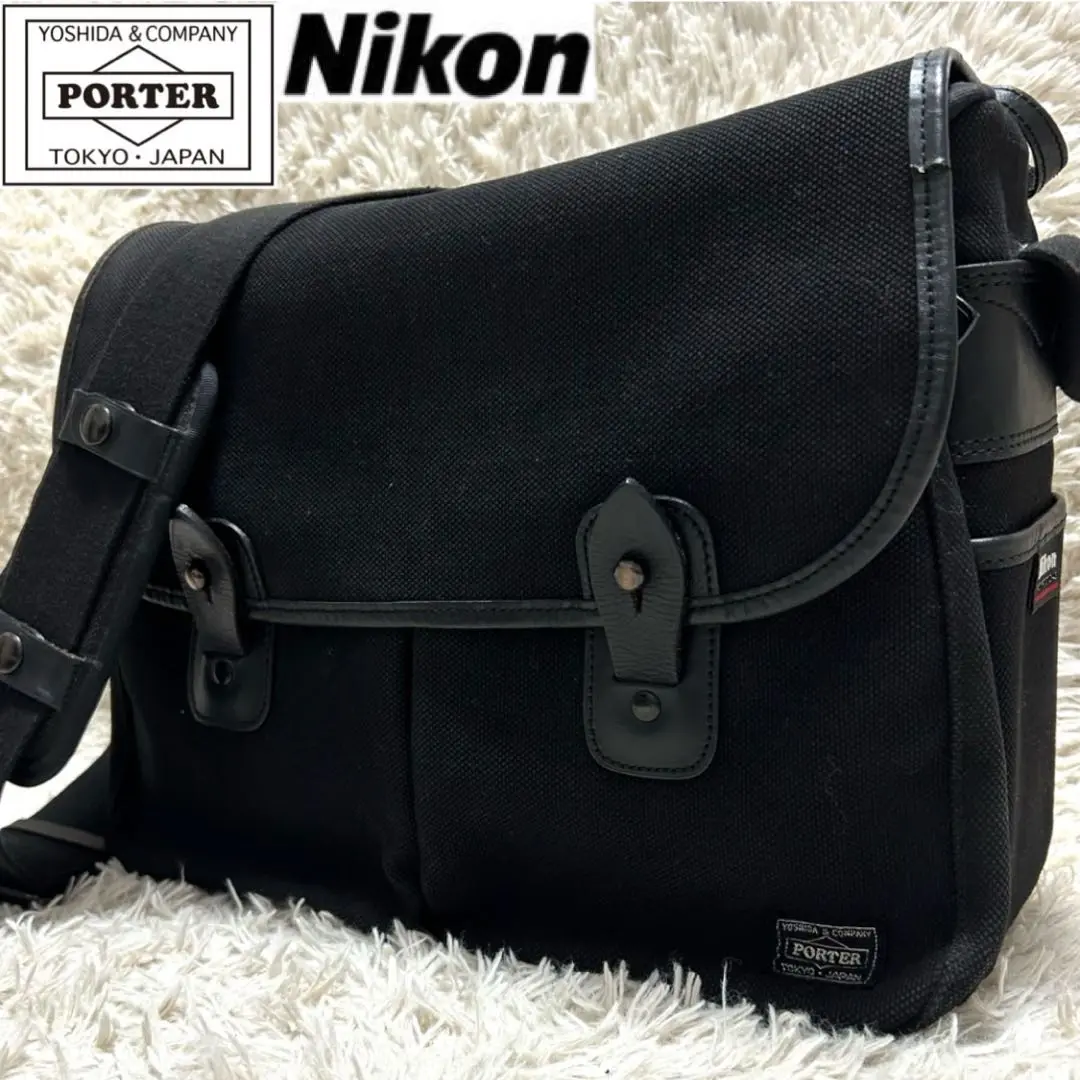 極美品　Porter Nikon カメラバッグ　ブラウン　ショルダーバッグ Nikon×PORTER GORE(R)防水カメラショルダーバッグ (ブラウン)